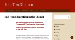 Desktop Screenshot of end-time-church.net